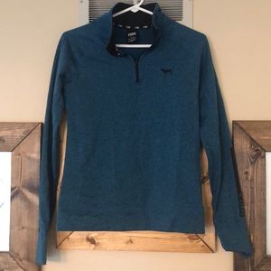 PINK turquoise quarter zip